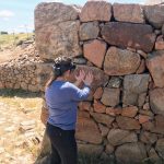 Ayşegül Kidik, a Ph.D. student, from Abdullah Gül University's Architecture Department using DATCH at the Cappadocia Gate of the Kerkenes archaeological site in Central Turkey