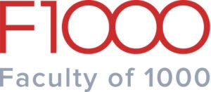 F1000 Faculty of 1000 logo with "F1000" in large red font above "Faculty of 1000" in smaller gray letters.