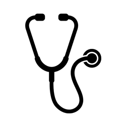 Silhouette of stethoscope