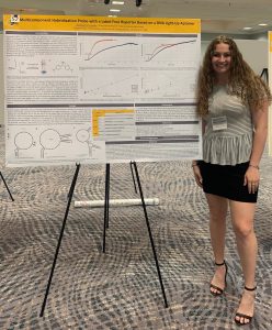 AnnaMarie at her poster at FAME2024