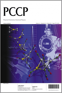 Cover of Physical Chemistry Chemical Physics (PCCP) journal, Volume 12, Number 28, 28 July 2010, featuring molecular structures and a scientific instrument graphic.