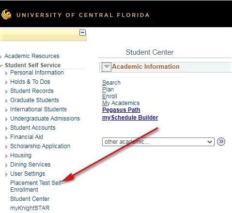 chemistry placement ucf