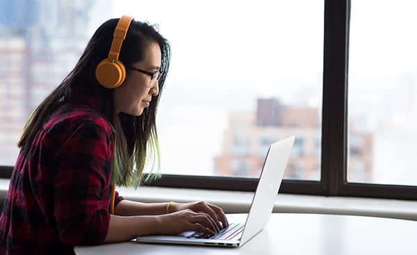 Student on Computer