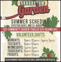 Arboretum Summer Schedule