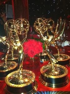 Emmys on table