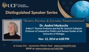 Distinguished speaker series, Dr. Andrei Markovits