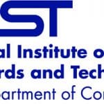 Logo of the national institute of standards and technology (nist), featuring the acronym in blue letters above the full name and affiliation with the U.S. Department of Commerce, symbolizing its commitment to excellence in