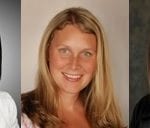 Three professional headshots in a row of women smiling: one black woman wearing glasses, one blonde woman, and one woman with brown hair.