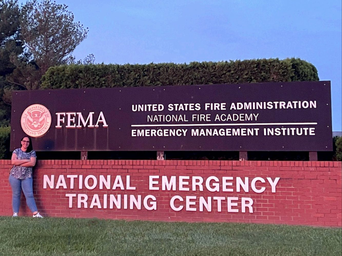 Sara Belligoni at the Emergency Management Training Center in Emmitsburg, Maryland, on 9 June 2022