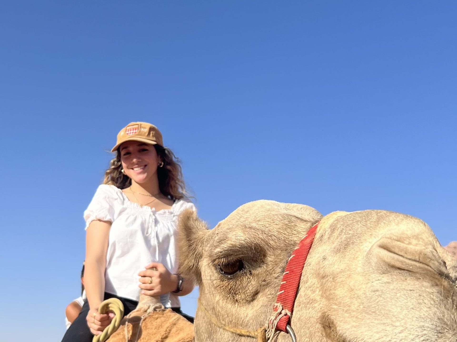 Daniah Jarrah on a Camel