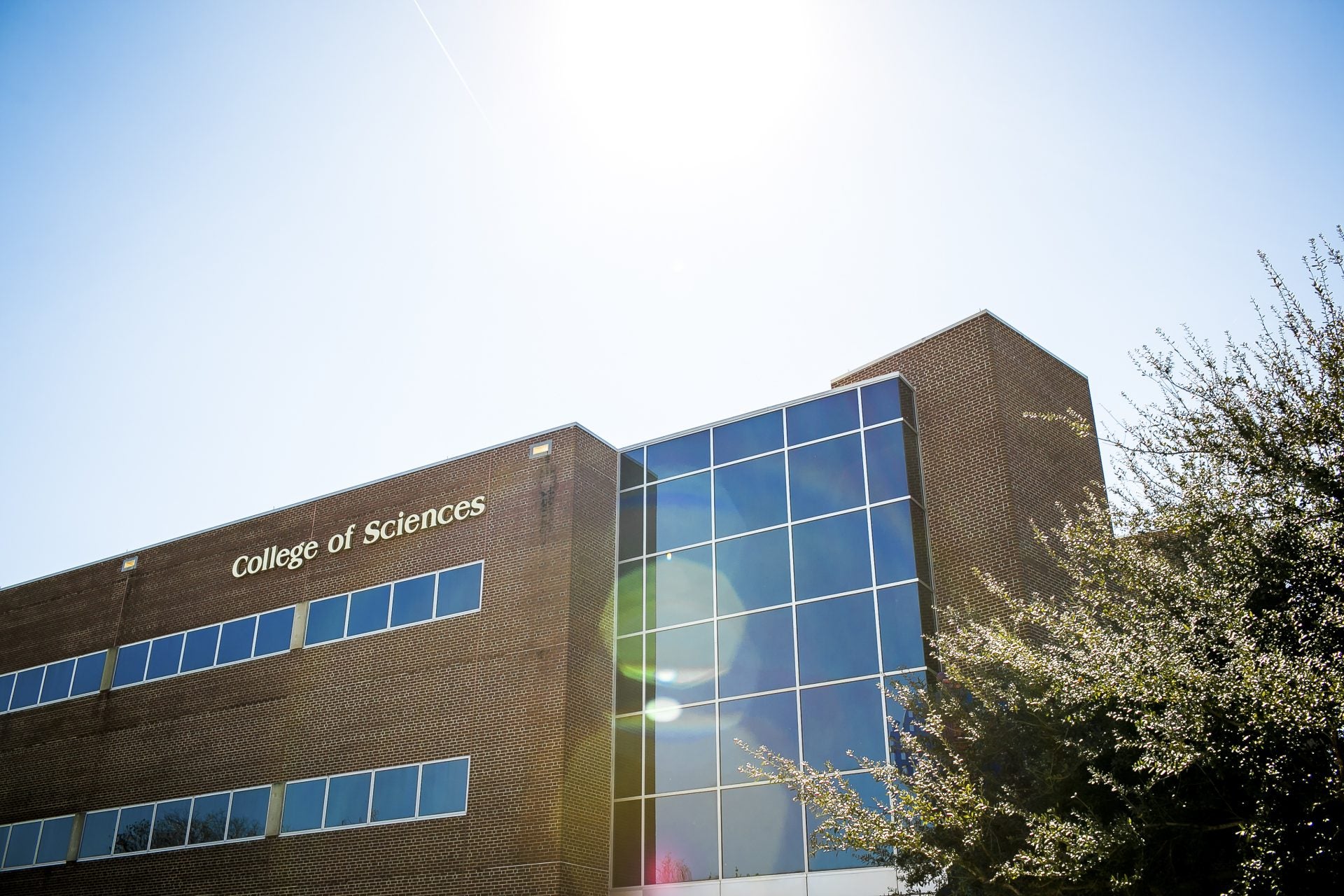 Exterior view of the brown College of Sciences building 