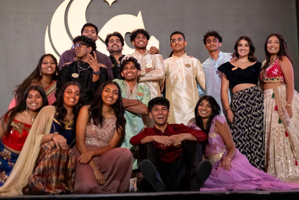 Students gathering at Diwali celebration