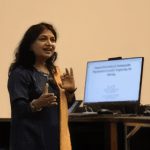 Monica Singhania PhD delivering lecture