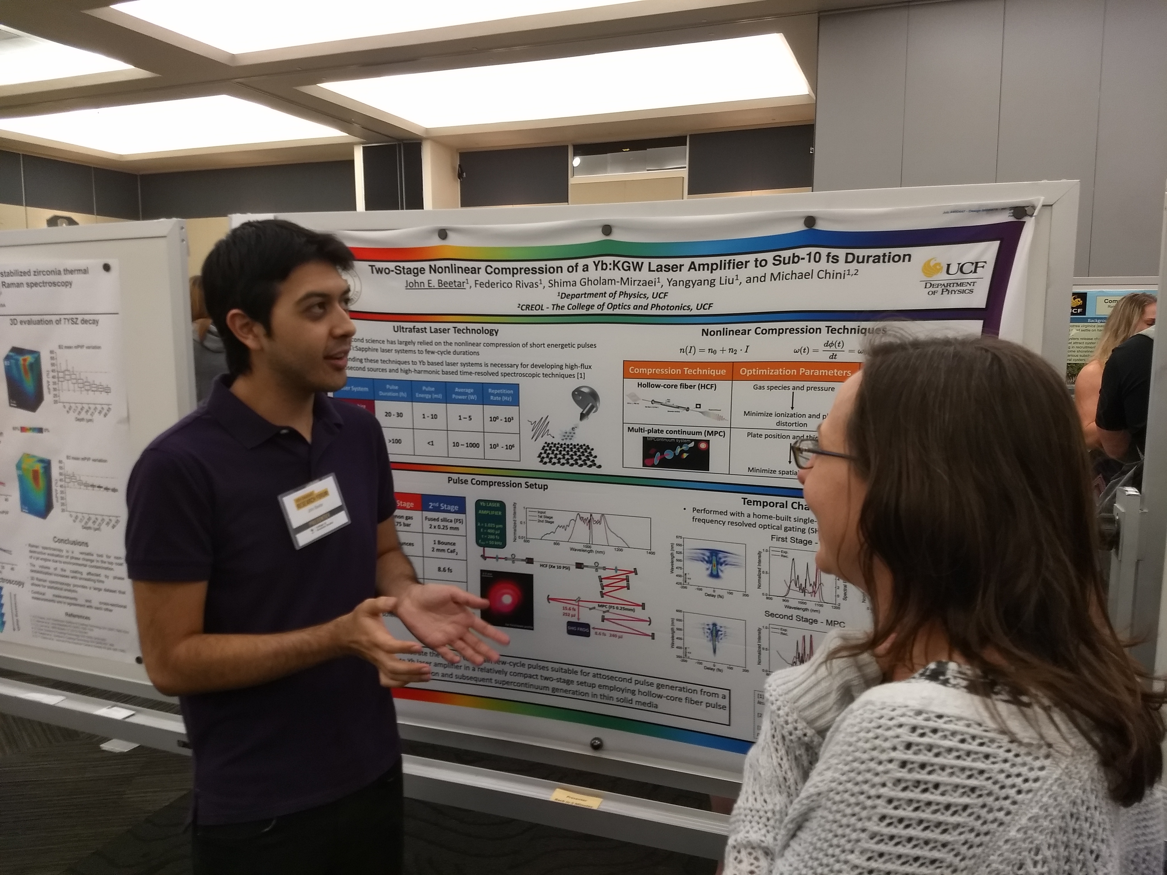 John presents his poster at the 2019 Graduate Research Forum