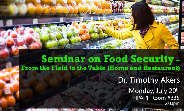 Seminar on food security from the field to the home and restaurant.