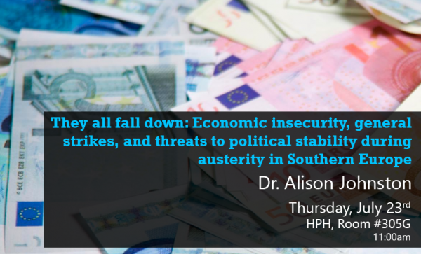 They fall economic insecurities general threats and political instability in southern europe.