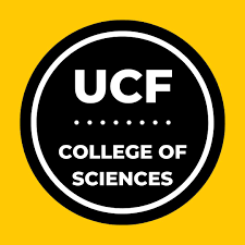 Black circular logo with "UCF College of Sciences" in white text on a yellow background.