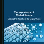 Book cover for "The Importance of Media Literacy," edited by Chrysalis Wright, Lesley-Anne Ey, K. Megan Hopper, and Wayne Warburton, featuring keyboard keys and floating social media icons.