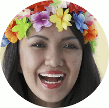 laughing asian woman