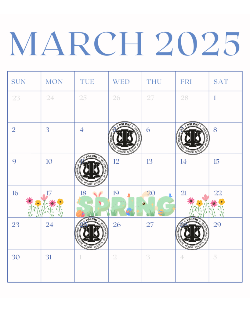 A calendar page for March 2025 shows specific dates marked with symbols and "Spring" written across March 16 to 22.