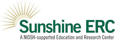 Sunshine ERC logo with stylized sun rays and the text "A NIOSH-supported Education and Research Center" underneath.